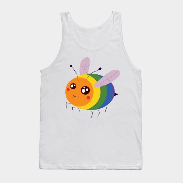 Rainbow Pride Bee Tank Top by plotDriving-NPC